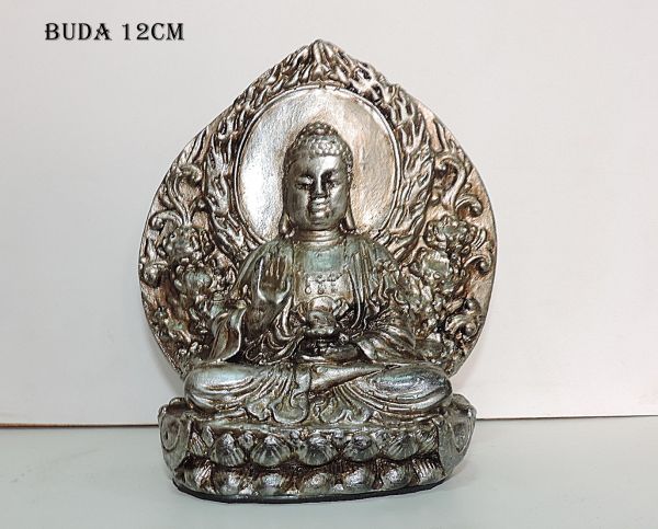 Buda Prateado 12cm