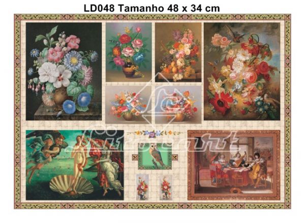 Papel decoupage ref LD048 -folha