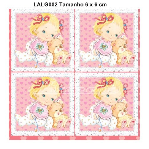 Papel decoupage ref LALG002 4un -folha