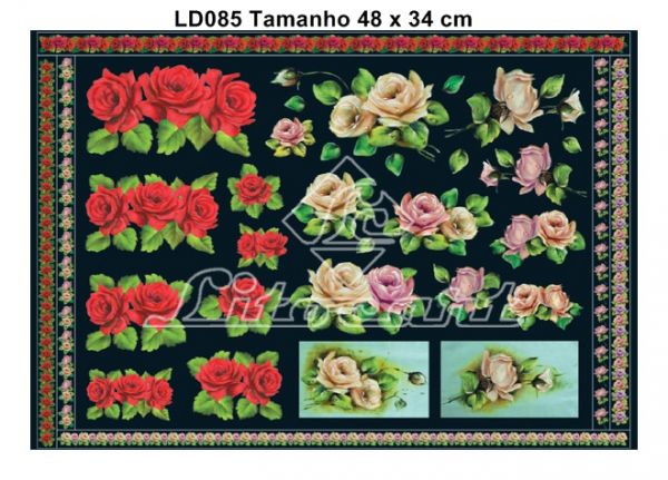 Papel decoupage ref LD085 -folha